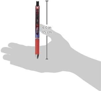 Pentel Gel Pen, Retractable/Refillable, Needle Tip, 0.5mm, (PENBLN75B), Blue Body with Red Accent - Image 2