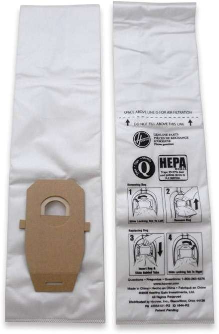 Hoover Vacuum Cleaner Bags for Platinum Upright Vacs, Pack of 2, Type Q, Hepa Filtration, Part # AH10000, Hoover Vacuum Bags Refill - Image 3