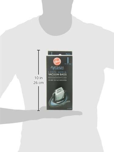 Hoover Vacuum Cleaner Bags for Platinum Canister Vacs, Pack of 2, Type I, Hepa Filtration, Part # AH10005, Hoover Vacuum Bags Refill - Image 2