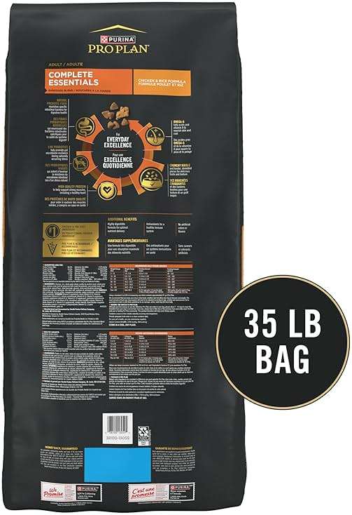 Purina Pro Plan Complete Essentials Shredded Blend Chicken and Rice Dog Food Dry Formula with Probiotics for Dogs - 35 lb. Bag - Image 7