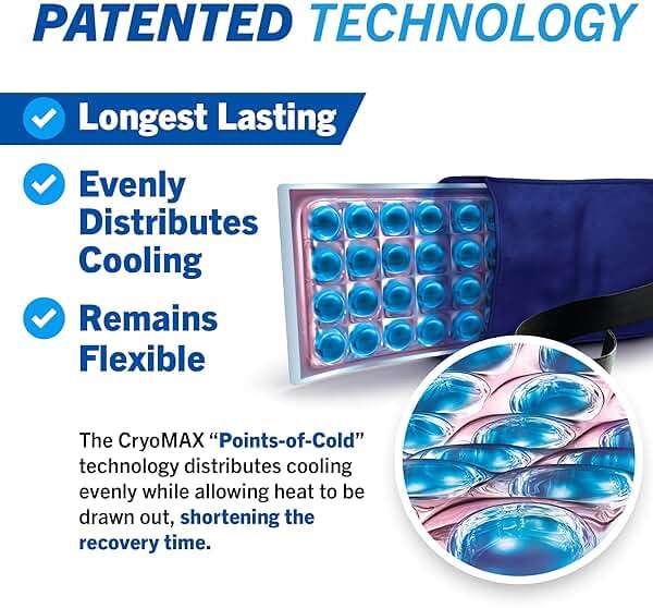 Cryo-Max Cold Pack, 8 Hour Reusable Cold Therapy Ice Pack for Elbows, Knees, Neck + More, Medium, 6" x 12" (1 Count) - Image 5