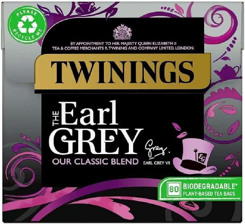 Twinings Earl Grey Tea Bags 80 Per Pack - Image 1