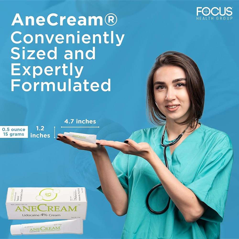 AneCream 4% Lidocaine Cream - Topical Lidocaine Numbing Cream - Over-The-Counter Topical Numbing Cream for Itching, Minor Cuts & Scrapes, Bug Bite & Minor Sunburn (0.5 oz/ 15 g) - Image 5