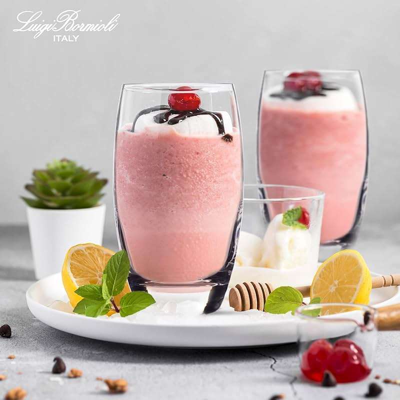 Luigi Bormioli Crescendo Highball Glasses, Set of 4-20 Oz Lead-Free Crystal Tall Tumblers with Thick Base - Laser Cut Rims, Classic for Cocktails, Water, Long Drinks - Made in Italy, Dishwasher Safe - Image 7