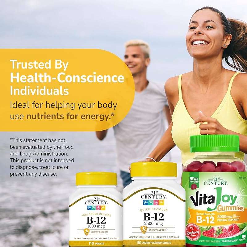 21st Century B-12 2500 mcg Quick Dissolve, Energy Support, Cherry, 110 Ct - Image 7