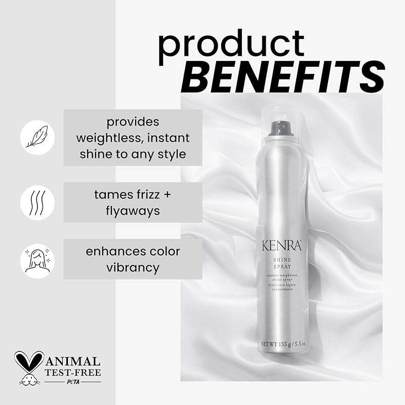 Kenra Shine Spray | Instant Weightless Shine Hairspray | Tames Frizz & Flyaways | Enhances Color Vibrancy | Lightweight, No Hold | All Hair Types - Image 2