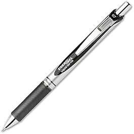 Pentel EnerGel RTX Retractable Liquid Gel Pen, (0.7mm) Medium Line, Metal Tip, Black Ink, Box of 12 (BL77-A) - Image 5