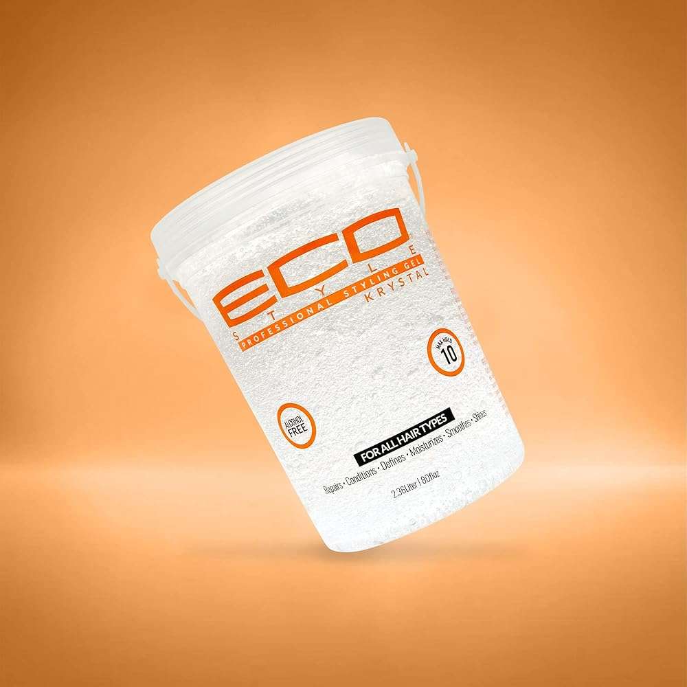 Eco Style Krystal Styling Gel - Adds Body and Shine to all Styles - Moisturizes and Maintains Healthy Hair - Strong, Weightless Hold - Ideal for any Hair Type and Color - Leaves No Residue - 80 oz - Image 3
