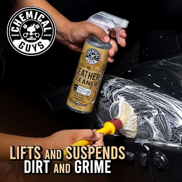 Chemical Guys Leather Cleaner and Conditioner Kit - Car Cleaner and Conditioner, Safely Cleans & Conditions Leather Car Interiors, Furniture, Shoes, Boots, Bags, Apparel & More, 2 Bottles (16 oz Each) - Image 2