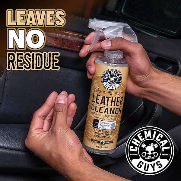 Chemical Guys Leather Cleaner and Conditioner Kit - Car Cleaner and Conditioner, Safely Cleans & Conditions Leather Car Interiors, Furniture, Shoes, Boots, Bags, Apparel & More, 2 Bottles (16 oz Each) - Image 6