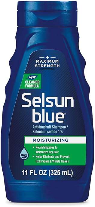 Selsun Blue Moisturizing Antidandruff Shampoo, Maximum Strength Scalp Treatment With Selenium Sulfide, 11 fl. oz. - Image 1