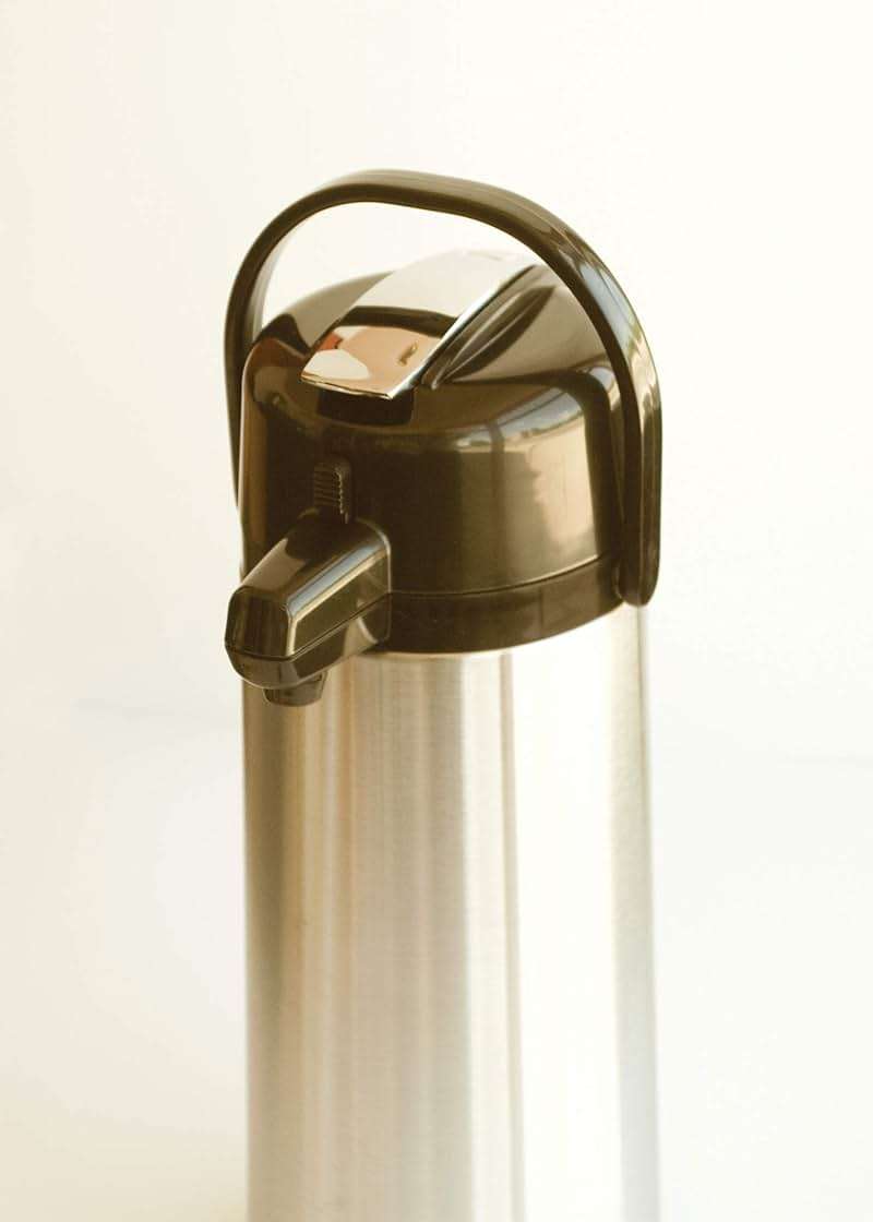Service Ideas ECAL22S Eco-Air Airpot with Lever, Glass Vacuum Insulated Beverage Dispenser, Thermal Coffee Carafe, 2.2 Liter (74.4 Ounce), Brushed - Image 9