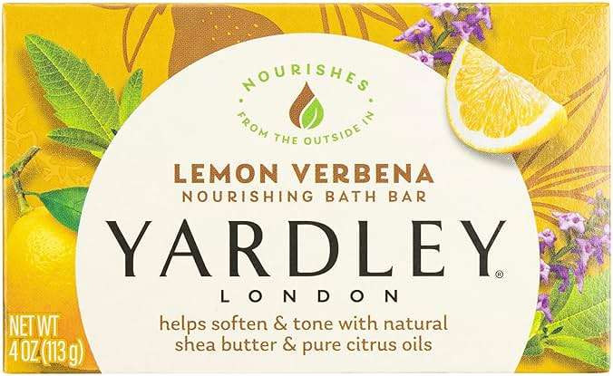 Yardley London Lemon Verbena Naturally Moisturizing Bath Bar, 4.25 ounce - Image 1