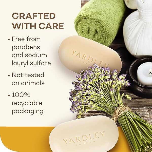 Yardley London Lemon Verbena Naturally Moisturizing Bath Bar, 4.25 ounce - Image 6