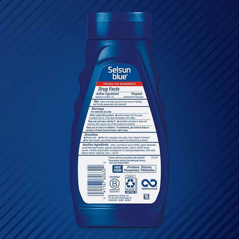 Selsun Blue Medicated Antidandruff Shampoo, Maximum Strength Scalp Treatment With Selenium Sulfide, 11 fl. oz. - Image 2