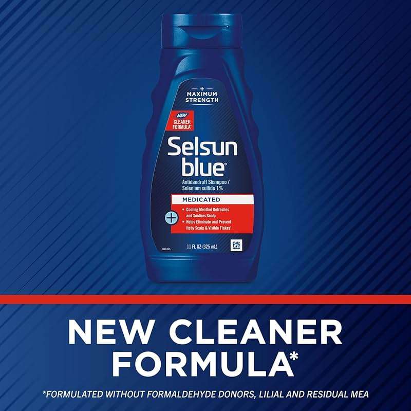 Selsun Blue Medicated Antidandruff Shampoo, Maximum Strength Scalp Treatment With Selenium Sulfide, 11 fl. oz. - Image 3