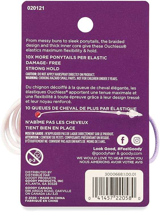 Goody Kids Ouchless Hair Elastics – No Pull, No Breakage, Tangle-Free Hold for Fine Hair – 40 Count, Assorted Colors, Long-Lasting Ponytail Holders for Girls & Boys - Image 3