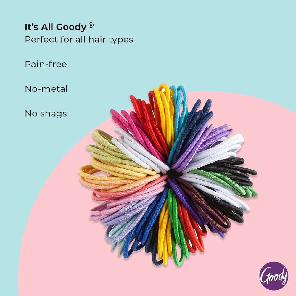 Goody Kids Ouchless Hair Elastics – No Pull, No Breakage, Tangle-Free Hold for Fine Hair – 40 Count, Assorted Colors, Long-Lasting Ponytail Holders for Girls & Boys - Image 5