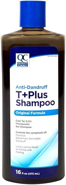 Quality Choice Therapeutic T+Plus Coal Tar Gel Anti-Dandruff Shampoo 0.5% Coal Tar, Original Strength, 16 Fl Oz - Image 1