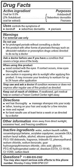 Quality Choice Therapeutic T+Plus Coal Tar Gel Anti-Dandruff Shampoo 0.5% Coal Tar, Original Strength, 16 Fl Oz - Image 7