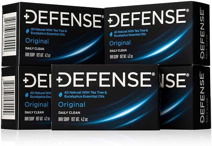 Defense Soap 5pk All Natural Tea Tree Bar Soap for Men | Made by Wrestlers with Tea Tree Oil & Eucalyptus Oil to Promote Healthy Skin - Image 1