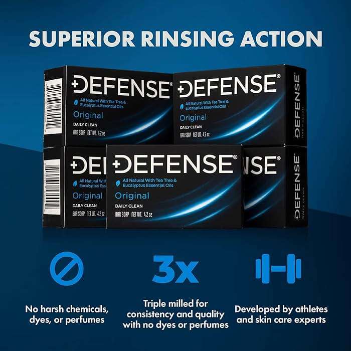 Defense Soap 5pk All Natural Tea Tree Bar Soap for Men | Made by Wrestlers with Tea Tree Oil & Eucalyptus Oil to Promote Healthy Skin - Image 2