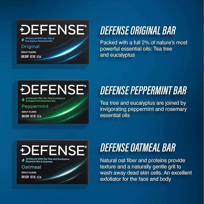 Defense Soap 5pk All Natural Tea Tree Bar Soap for Men | Made by Wrestlers with Tea Tree Oil & Eucalyptus Oil to Promote Healthy Skin - Image 4
