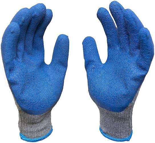 G & F Products - 3100L-DZ-Parent 12 Pairs Large Rubber Latex Double Coated Work Gloves for Construction, gardening gloves, heavy duty Cotton Blend Blue - Image 8