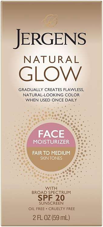 Jergens Natural Glow Daily Facial Moisturizer, Fair to Med 2 fl oz (59 ml) - Image 1