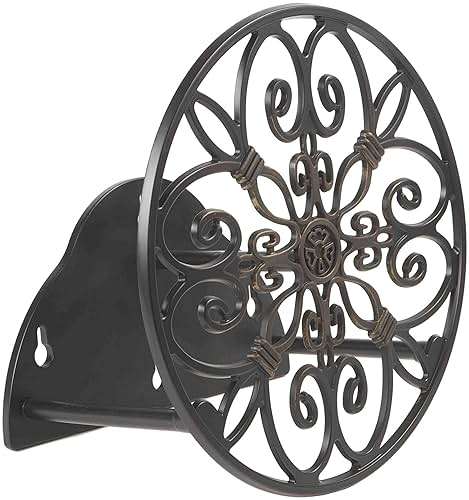 Liberty Garden Products 670 Wall Mounted Decorative Hose Butler, Holds 125-Feet of , Black - Image 4