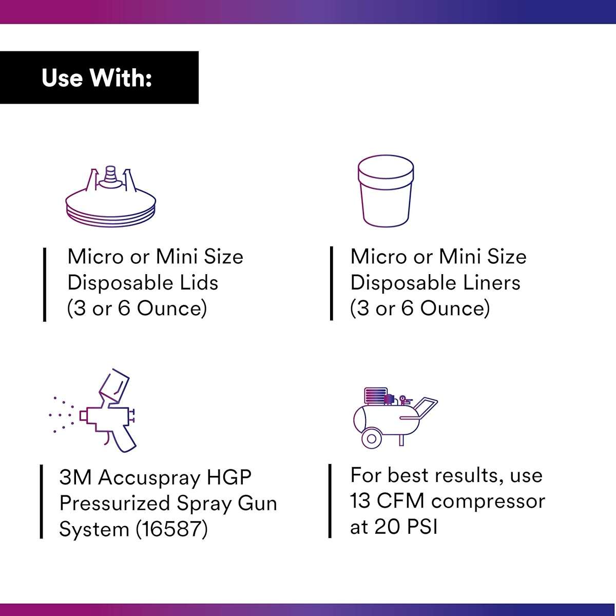 3M PPS (Original Series) H/O Pressure Cup with Air Hose, 16121, Mini, 6 oz, Use w/ 3M Accuspray HGP Spray Gun for Thick High-Viscosity Paints, Stains, Varnishes, Coatings and Primers, 1 Pack - Image 3