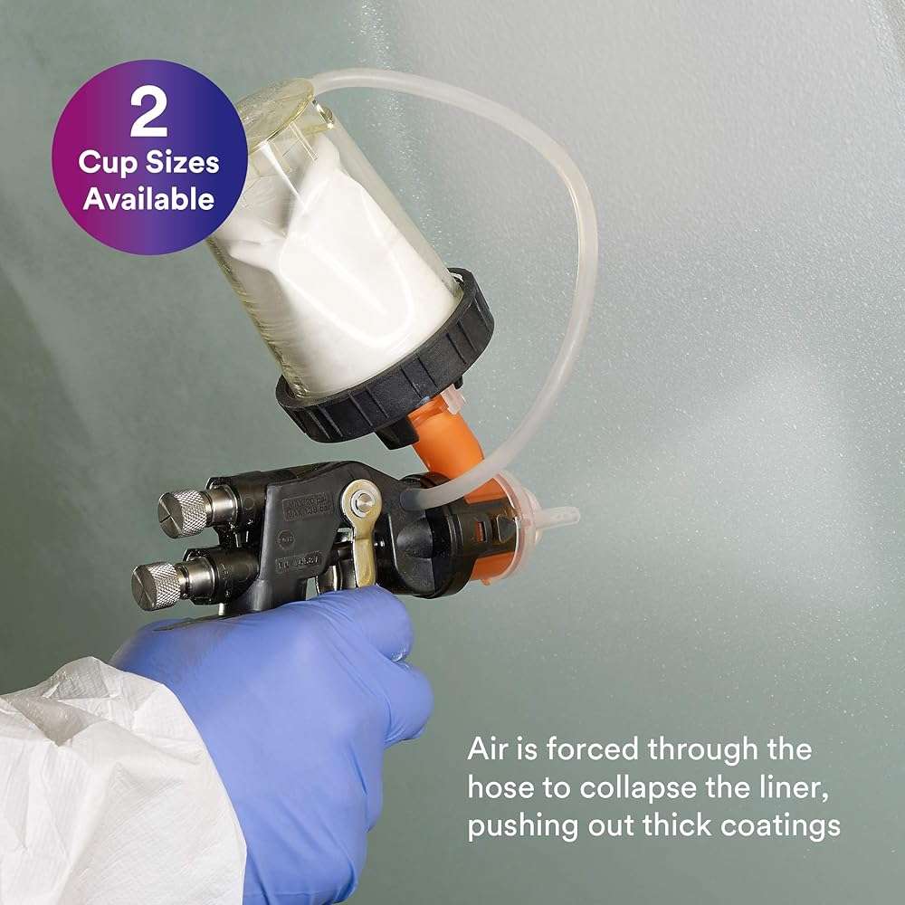 3M PPS (Original Series) H/O Pressure Cup with Air Hose, 16121, Mini, 6 oz, Use w/ 3M Accuspray HGP Spray Gun for Thick High-Viscosity Paints, Stains, Varnishes, Coatings and Primers, 1 Pack - Image 4