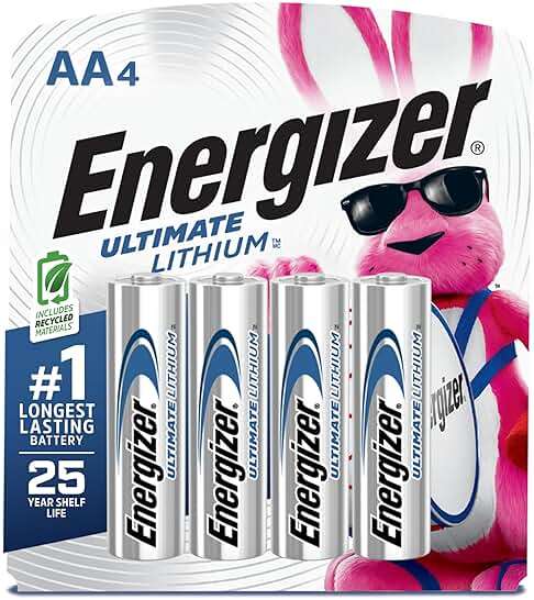 Energizer Ultimate Lithium AA Batteries (4 Pack), 1.5V Lithium Double A Batteries - Image 1