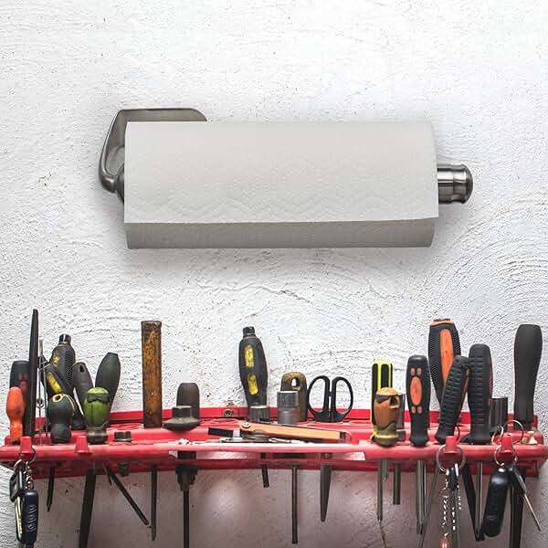 Kamenstein Perfect Tear Paper Towel Holder Wall Mount or Under Cabinet - Die Cast Aluminum, Patented Ratchet System, Fits Jumbo and Select-A-Size Rolls, Mounts in Kitchen, Bathroom, Garage - Image 10