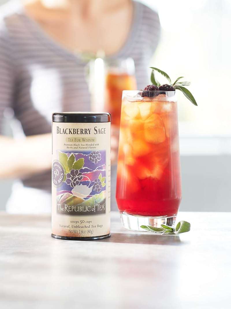 The Republic of Tea - Blackberry Sage Black Tea | 50 Tea Bags, Gourmet Black Tea - Image 2