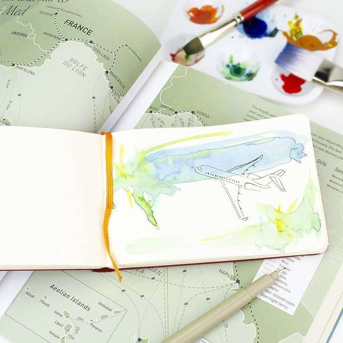 Speedball Travelogue Pocket Portrait Sketchbook - 5.5" x 3.5" Artist Journal, 128 Sheets Buff Drawing Paper, Cadmium Green Cover - Image 8