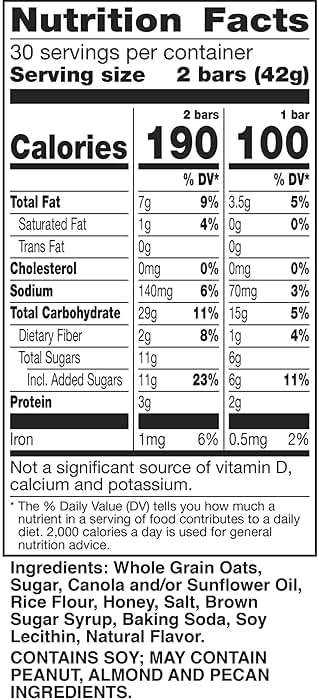 Nature Valley Crunchy Oats 'n Honey Granola Bars, 60 Bars, 44.7 OZ (30 Pouches) - Image 2