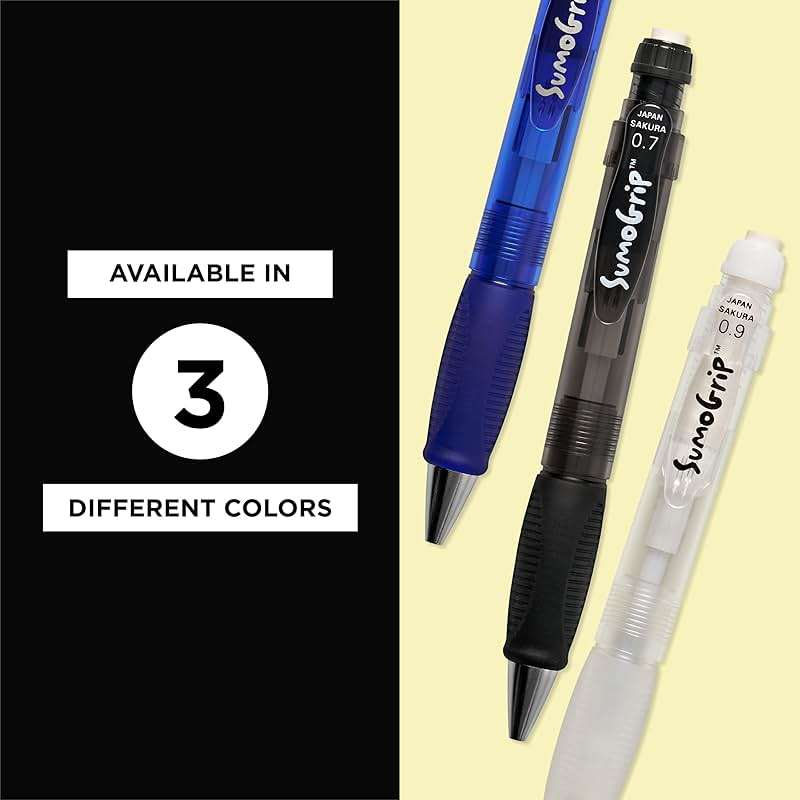 SAKURA 50280 SumoGrip 0.9-mm Pencil with Eraser, Clear - Image 7