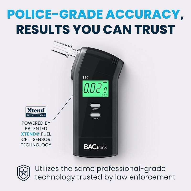 BACtrack S80 Breathalyzer | Professional-Grade Accuracy | DOT & NHTSA Approved | FDA 510(k) Cleared | Portable Breath Alcohol Tester for Professional & Personal Use - Image 2