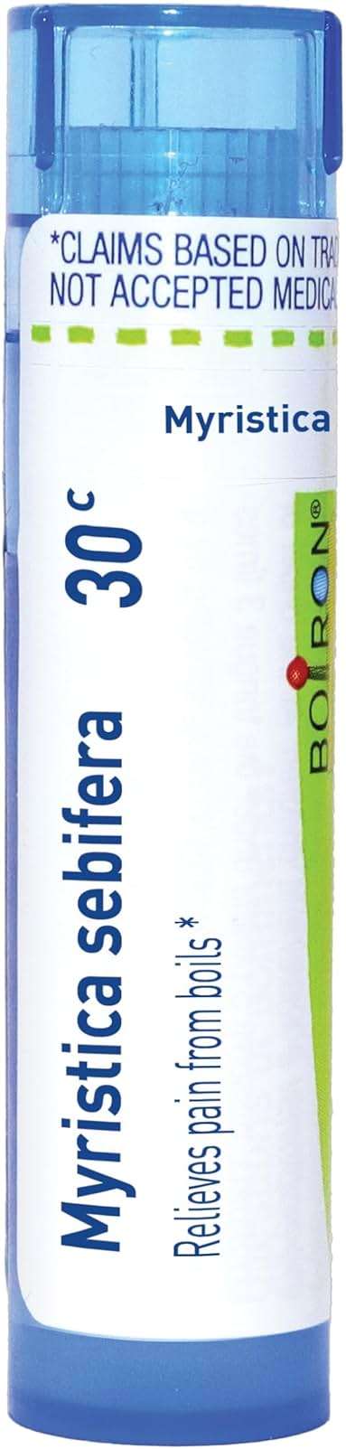 Boiron Myristica Sebifera 30C for Pain from Boils - 80 Pellets - Image 1