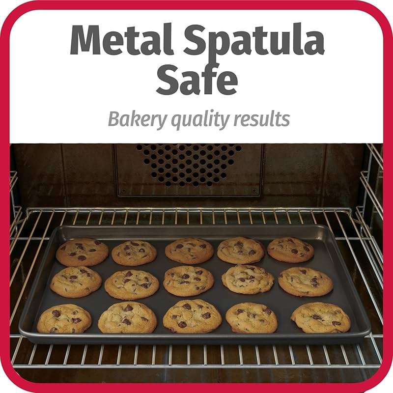 GoodCook Everyday Nonstick Baking Sheet Set, 3 Pack Includes Small (13×9) Medium (15×1) and Large (17×11) Pans Carbon Steel Construction Cookie Sheets Bakeware Set, Gray - Image 7