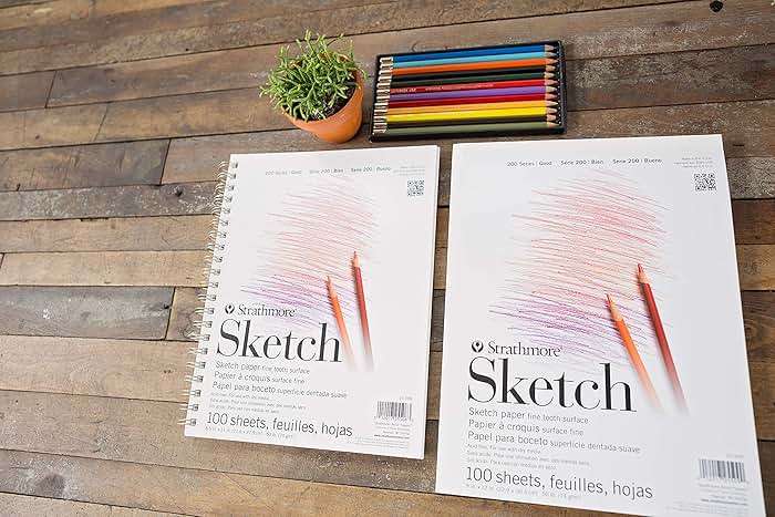 Strathmore 200 Series Sketch Pad, 9x12 inch, 100 Sheets, Tape Bound - Artist Sketchbook for Drawing, Illustration, Art Class Students - Image 7