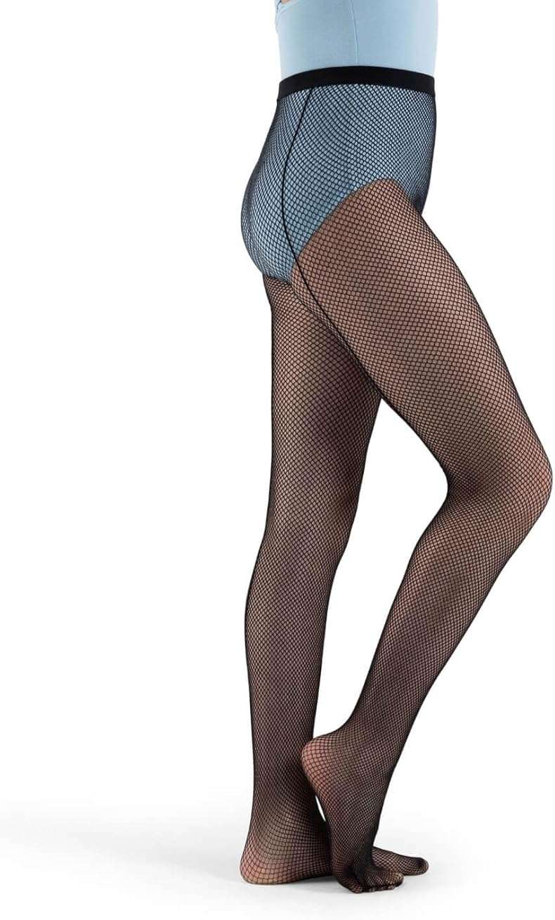 Capezio Big Girls' Studio Basics Back Seam Fishnet Tight - Image 2