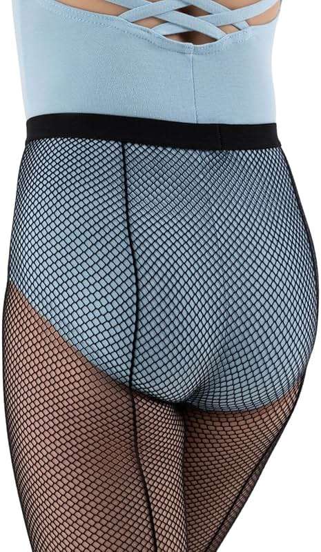 Capezio Big Girls' Studio Basics Back Seam Fishnet Tight - Image 4