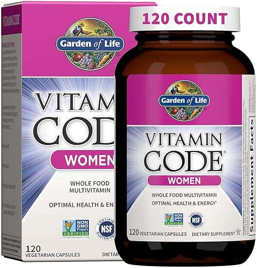 Garden of Life Multivitamin for Women, Vitamin Code Women's Multi - Whole Food Womens Multi Vitamins, Iron, Folate not Folic Acid, Vitamin A and Probiotics for Womens Energy, 120 Vegetarian Capsules - Image 1