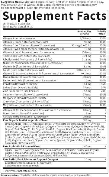 Garden of Life Multivitamin for Women, Vitamin Code Women's Multi - Whole Food Womens Multi Vitamins, Iron, Folate not Folic Acid, Vitamin A and Probiotics for Womens Energy, 120 Vegetarian Capsules - Image 6