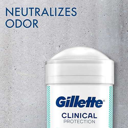 Gillette Clinical Antiperspirant and Deodorant for Men, 72hr Sweat & Odor Protection, Long Lasting Freshness, Anti-White Mark Technology, Gentle on Skin, Soft Solid, Ultimate Fresh Scent, 2.6 oz - Image 5