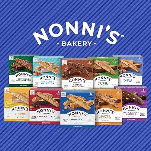 Nonni's Turtle Pecan Biscotti, Individually Wrapped Italian Cookie Snacks, 8 Servings (Pack of 1) - Image 7