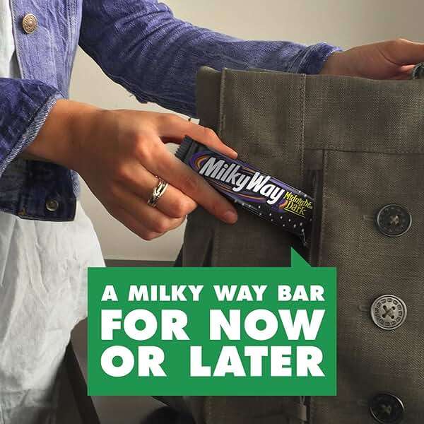 MILKY WAY Dark Chocolate Candy Bars, Midnight Dark, Full Size, 1.76 oz (Pack of 24) Chocolate Bars Bulk - Image 6