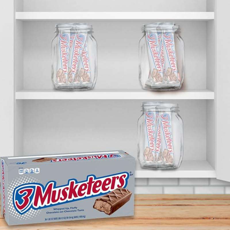 3 MUSKETEERS Milk Chocolate Candy Bars, Full Size, 36 Ct Bulk Candy Box - Image 7